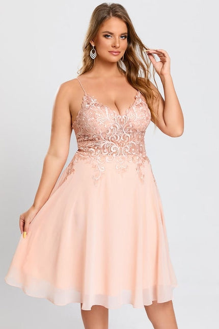 Robe de Soirée Pêche Éclatante - gallery 6