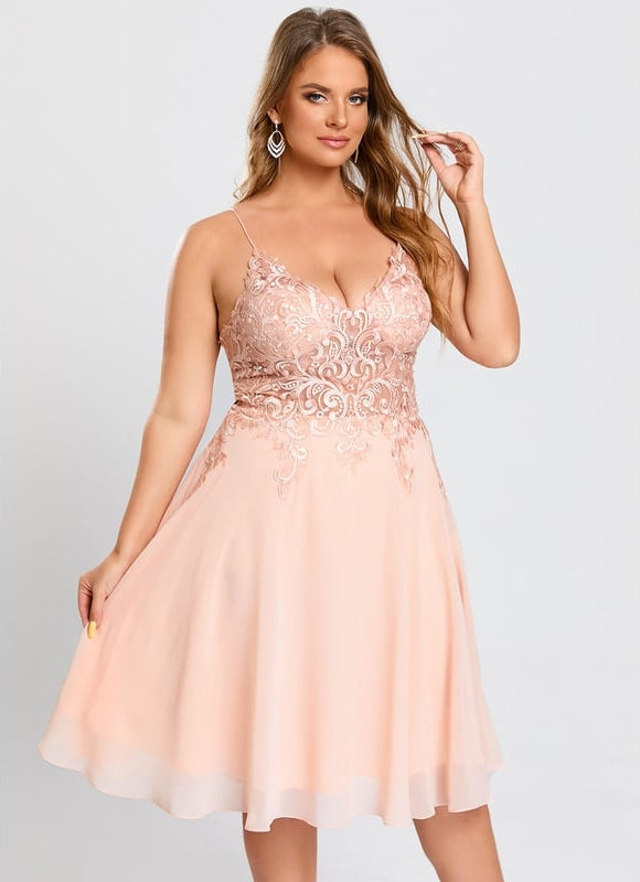 Robe de Soirée Pêche Éclatante - gallery 6
