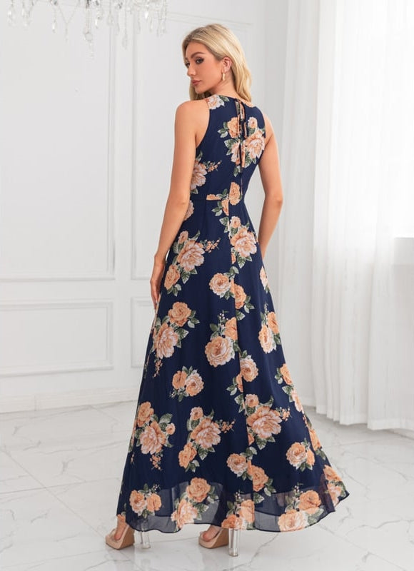 Robe de Soirée Fleur Marine Chic - gallery 2