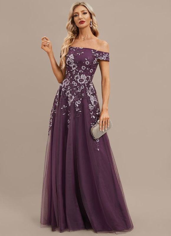 Robe de Soirée Élégance Violette Couture - gallery 2