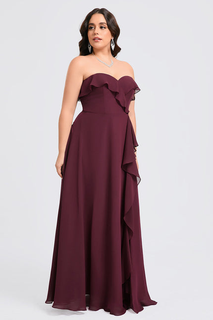 Robe de Soirée Élégance Vin Rouge - gallery 8