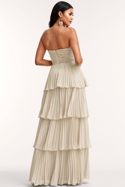 Robe de Soirée Mousseline Ondulée - gallery 4