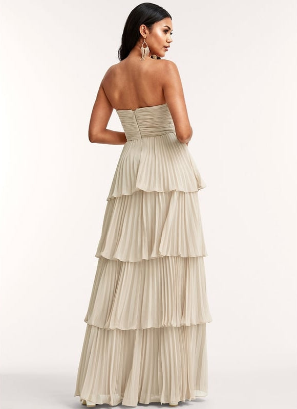Robe de Soirée Mousseline Ondulée - gallery 4