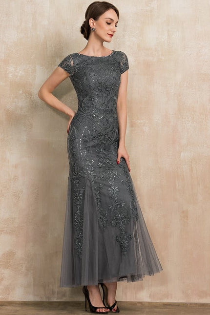 Robe de Soirée Gris Enchanté