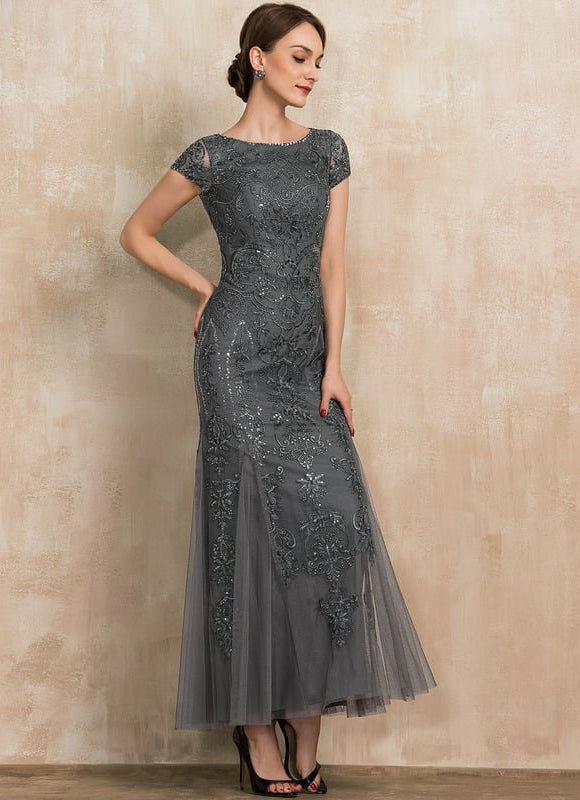 Robe de Soirée Gris Enchanté