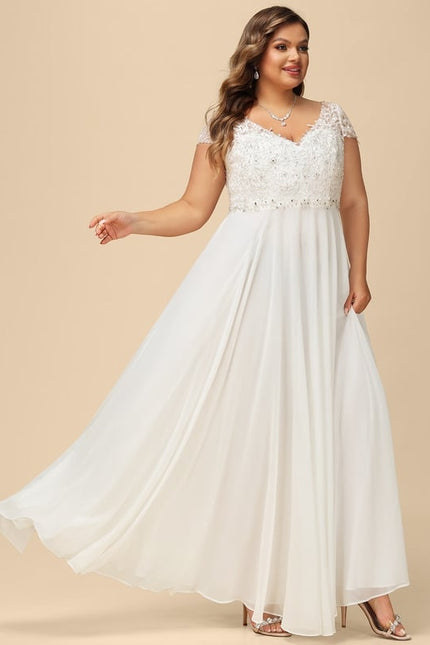 Robe de Soirée Éthérée Blanc - gallery 9