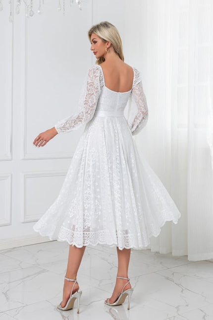 Robe de Soirée Dentelle Évasée - gallery 2