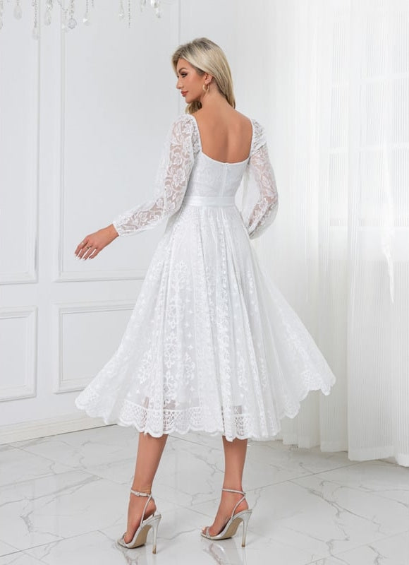 Robe de Soirée Dentelle Évasée - gallery 2