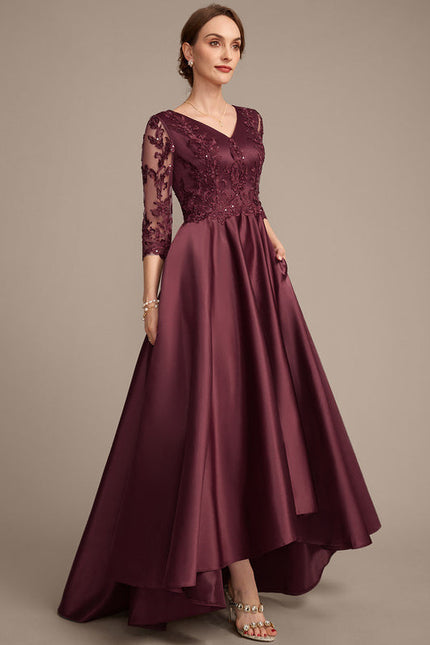 Robe de Soirée Violet Satiné Élancé - gallery 5