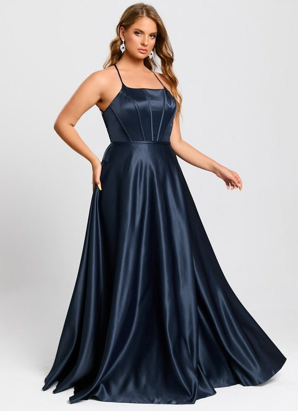 Robe de Soirée Satin Monochrome - gallery 8