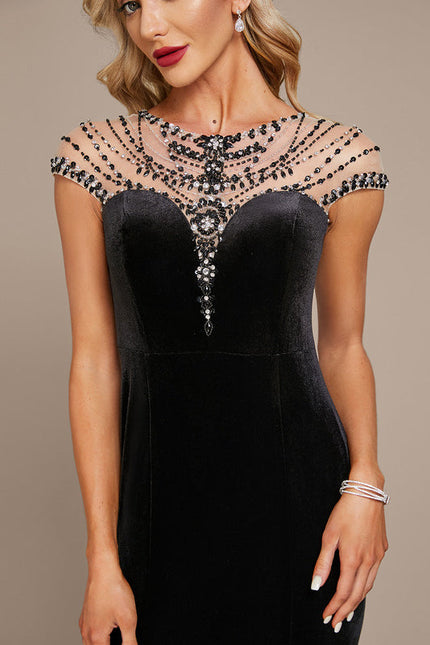 Robe de Soirée Velours Éclat Noir - gallery 5