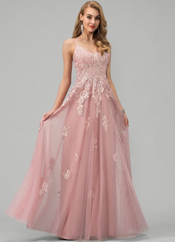 Robe de Soirée Rêve Rosé Tulle