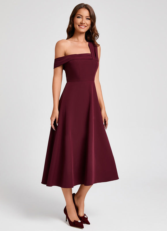 Robe de Soirée Flottante Bordeaux - gallery 3