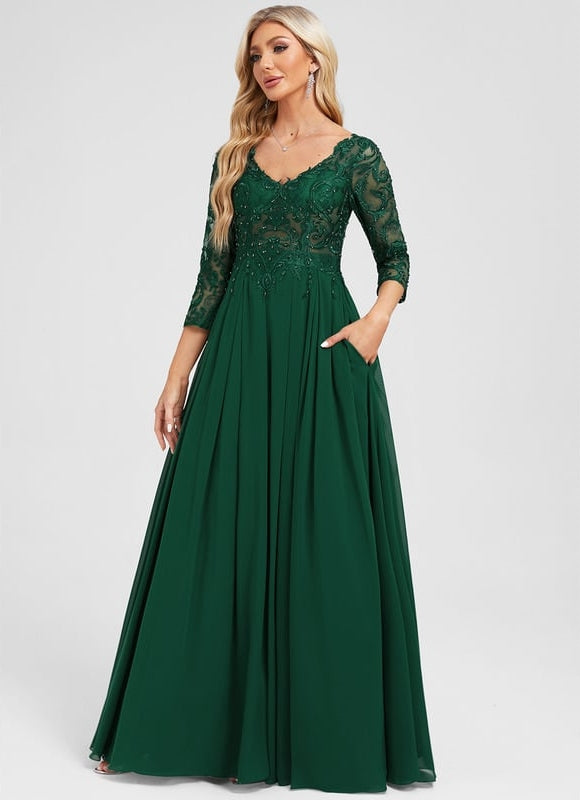 Robe de Soirée Émeraude Fluide - gallery 4