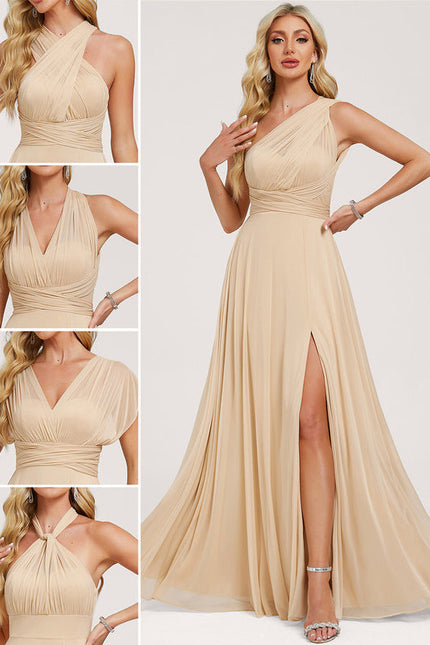 Robe de Soirée Élégante Sable