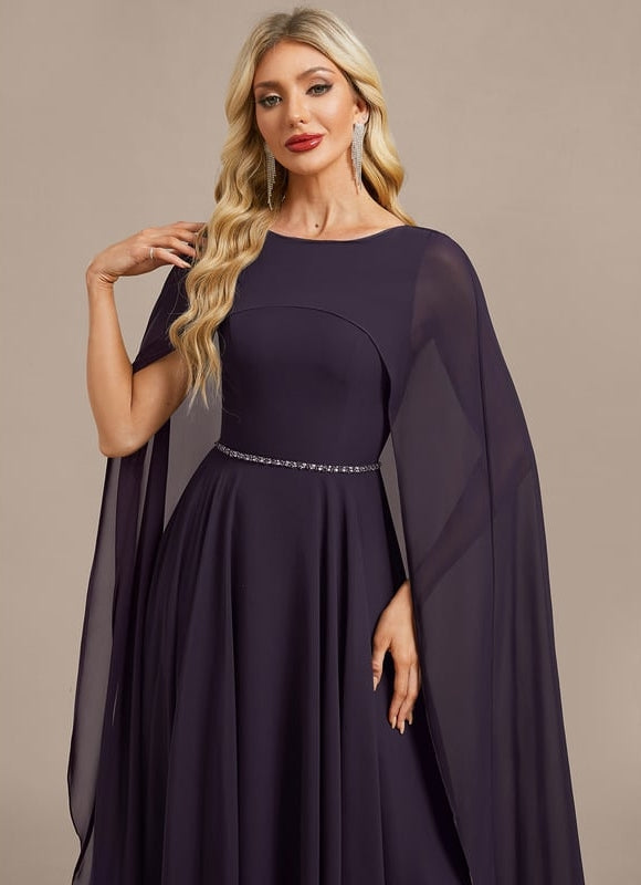Robe de Soirée Mousseline Élégante - gallery 2