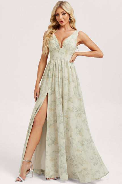 Robe de Soirée Mousseline Beige