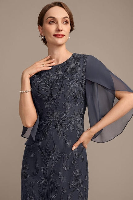 Robe de Soirée Élégance Marine Floral - gallery 1
