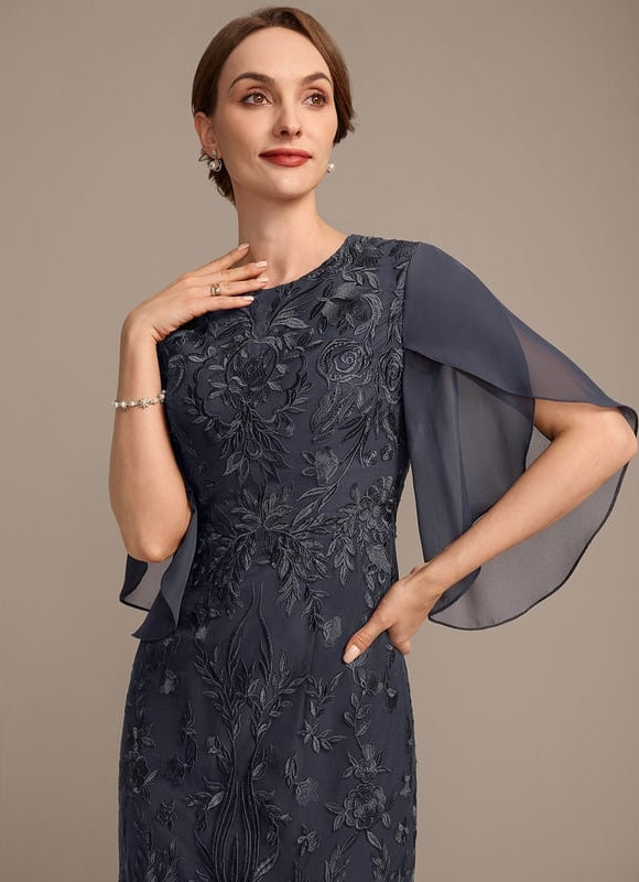 Robe de Soirée Élégance Marine Floral - gallery 1