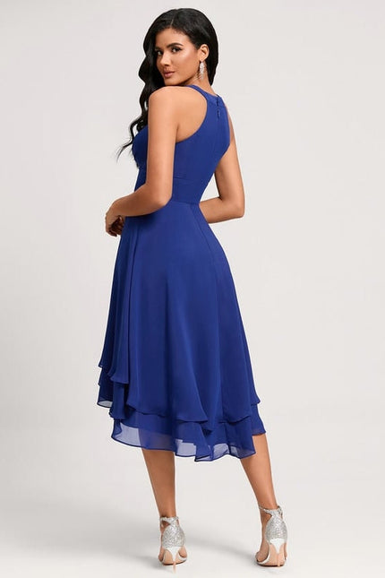 Robe de Soirée Bleu Ondulant Chic - gallery 5