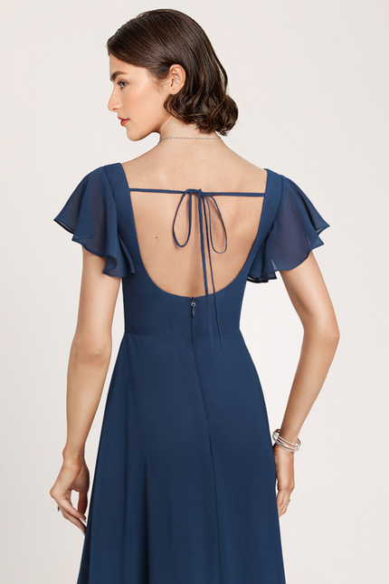Robe de Soirée Fluide Vert Deau - gallery 2