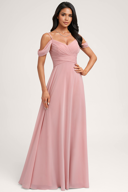 Robe de Soirée Écrue Flottante