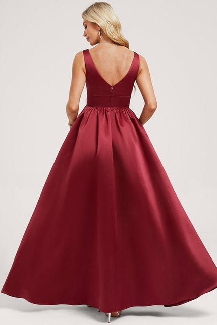 Robe de Soirée Satin Mauve Élégant - gallery 4