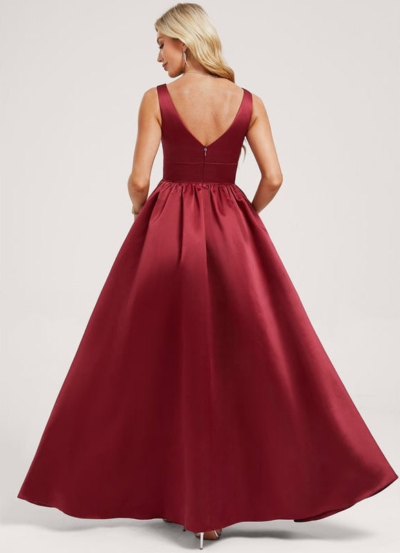 Robe de Soirée Satin Mauve Élégant - gallery 4