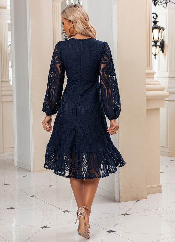Robe de Soirée Nuit Dentelle Chic - gallery 1