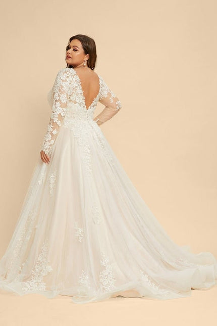 Robe De Soirée Grande Taille Blanche - gallery 8