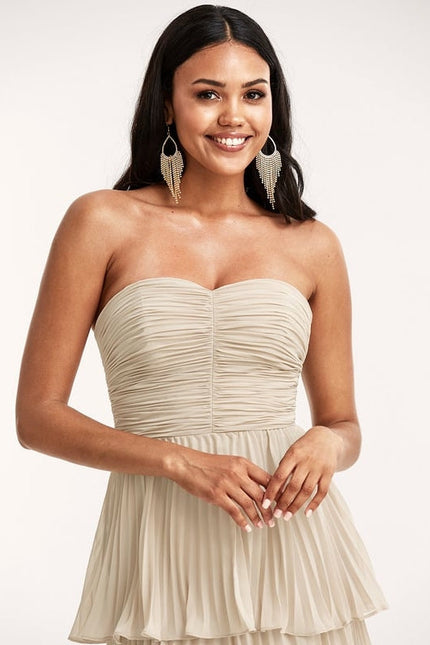 Robe de Soirée Mousseline Ondulée - gallery 3