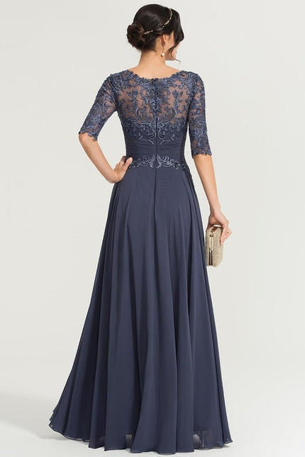 Robe de Soirée Élégance Marine Aérienne - gallery 1