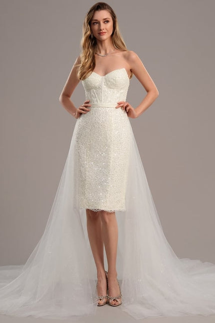 Robe de Soirée Étoilée Satinée - gallery 1