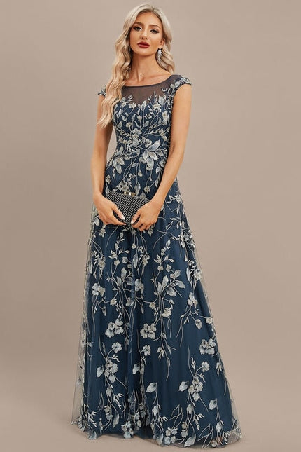 Robe de Soirée Floral Noir Chic - gallery 4