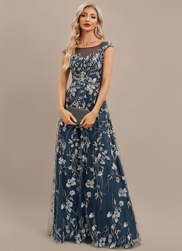 Robe de Soirée Floral Noir Chic - gallery 4