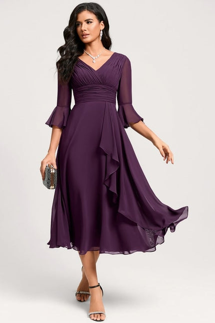 Robe de Soirée Florale Marine - gallery 5
