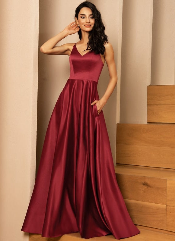 Robe de Soirée Satinée Royale - gallery 2