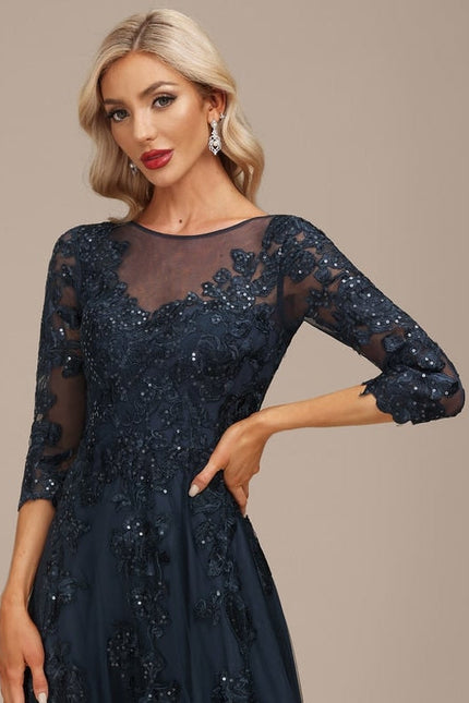 Robe de Soirée Marine Étoilée - gallery 6