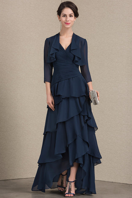 Robe de Soirée Gris Nuageux Chic