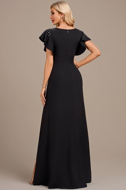 Robe De Soirée Longue A Volant - gallery 5