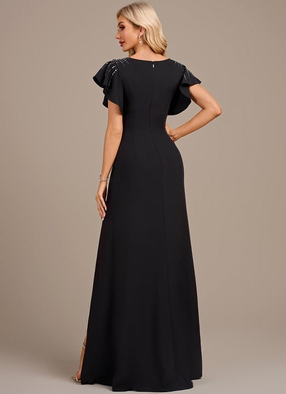 Robe De Soirée Longue A Volant - gallery 5