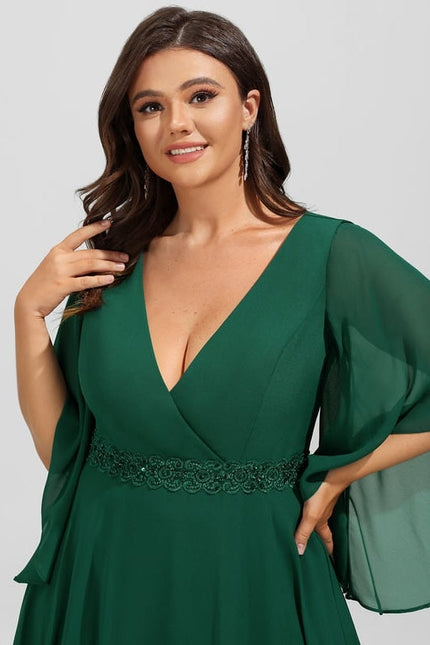 Robe de Soirée Verte Illusion - gallery 7