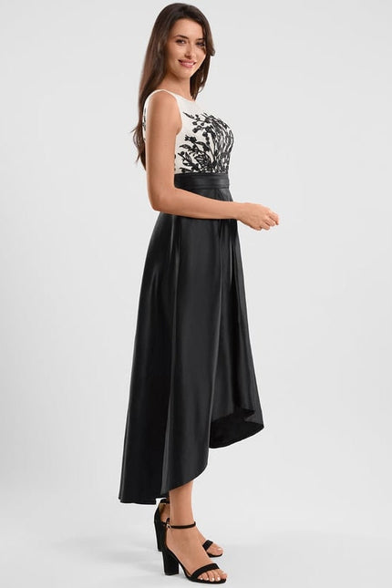 Robe de Soirée Cocktail Satine Éclatante - gallery 1