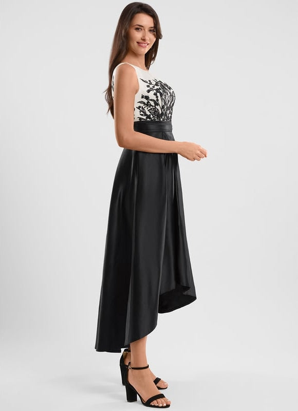 Robe de Soirée Cocktail Satine Éclatante - gallery 1