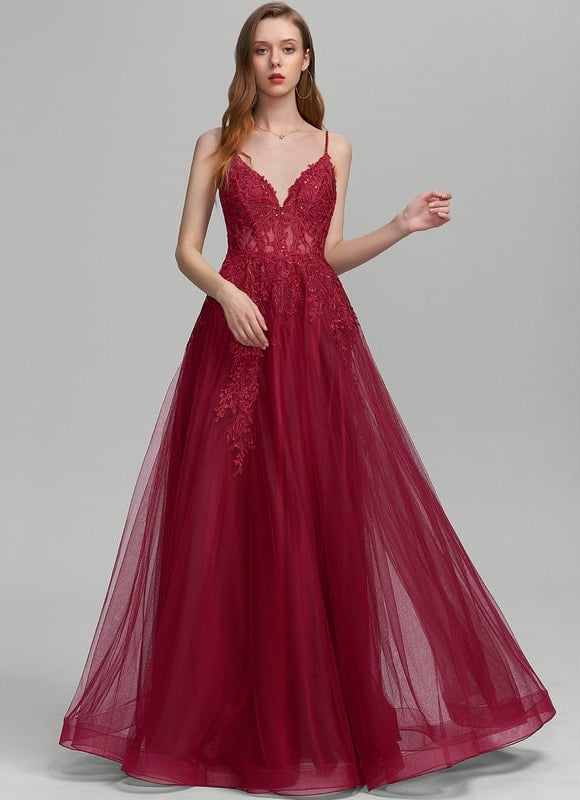 Robe de Soirée Bourgogne Envoûtante