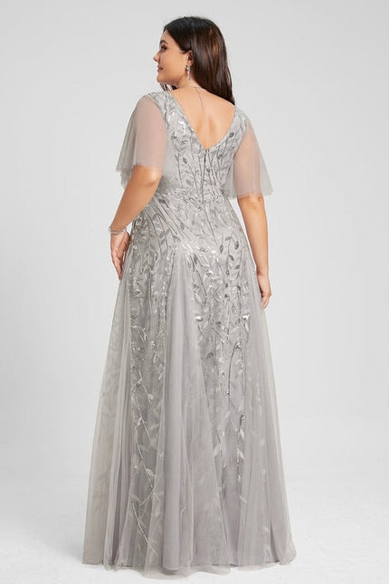 Robe de Soirée Grise Éthérée - gallery 8