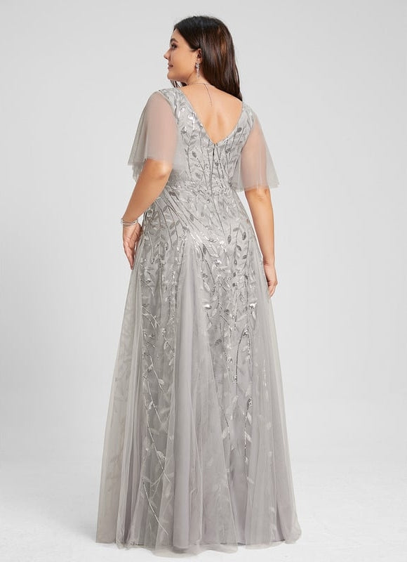 Robe de Soirée Grise Éthérée - gallery 8