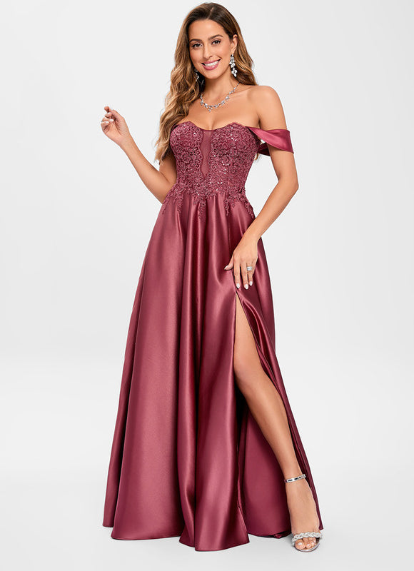 Robe de Soirée Rubis Flottante