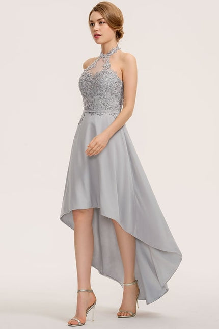 Robe de Soirée Élégance Grise Aérienne - gallery 2