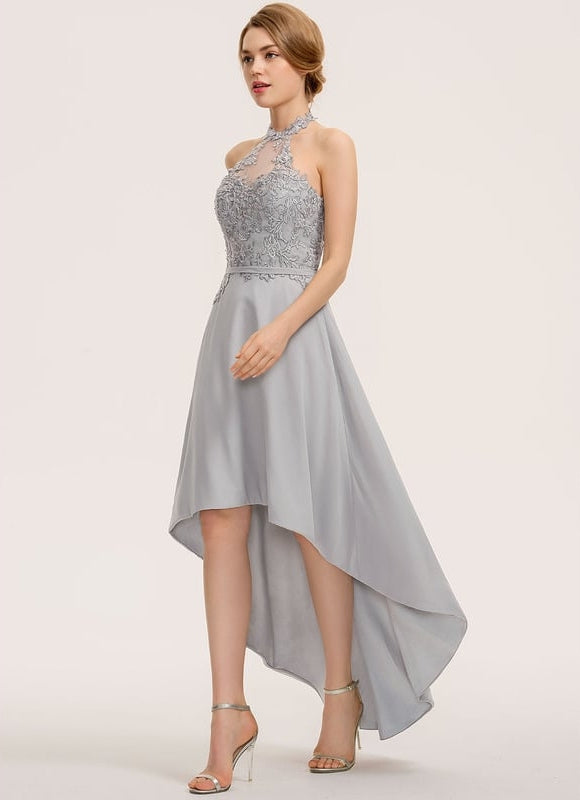 Robe de Soirée Élégance Grise Aérienne - gallery 2